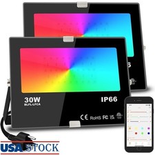 LED Flood Light 30W, 300W Equivalent 3000 LM Outdoor Color Changing