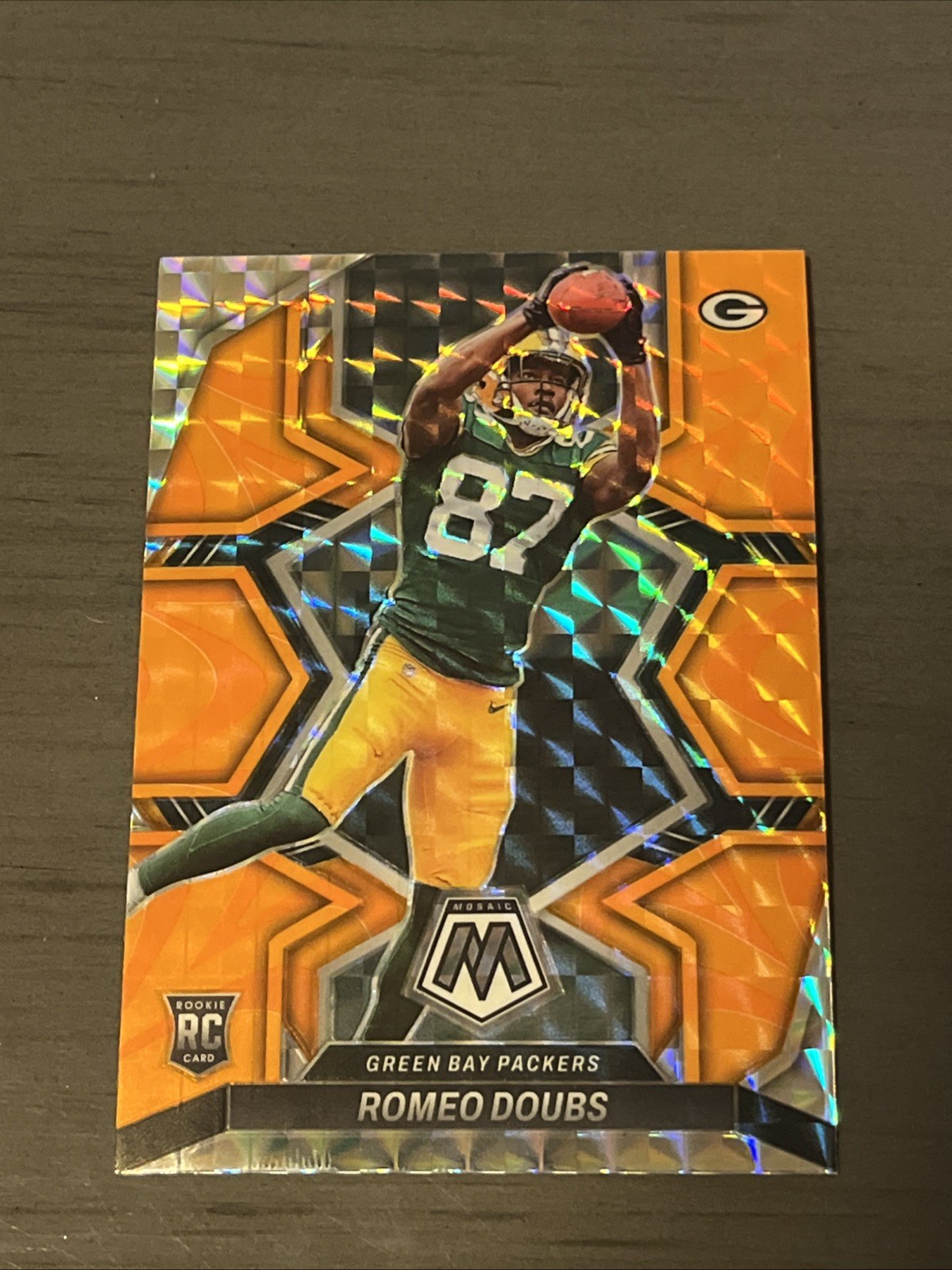 Romeo Doubs Panini Mosaic #341 Reactive Orange