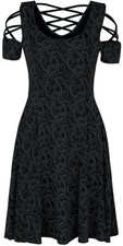 Black Premium by EMP Damen schwarzes Kleid mit Schnürung und keltischem Print