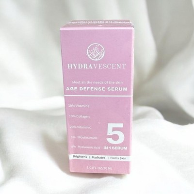 Hydravescent Age Defense Serum 1.01 oz   New Full Size Anti Aging Hydrating
