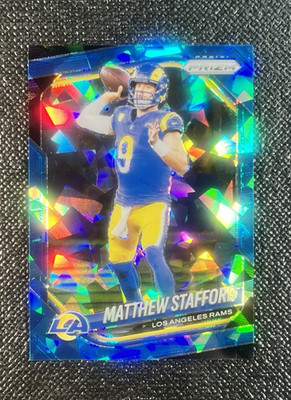2025 Panini Prizm Football Matthew Stafford Blue Ice #21 – 96/99