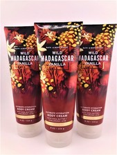 Bath Body Works WILD MADAGASCAR VANILLA Cream 8 oz Ultimate Hydration 3 pack