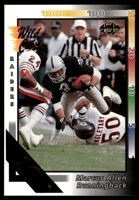 1992 AAA SPORTS WILD CARD MARCUS ALLEN 20 STRIPE LOS ANGELES