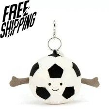 Jellycat Amuseables Soccer Ball Plush Keychain Bag Charm Cute Gift NWT