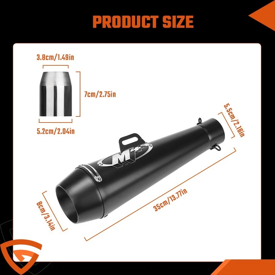 M4 Motorcycle Exhaust Muffler Pipe DB Killer Slip On Exhaust For Suzuki Yamaha - Image 4 of 4