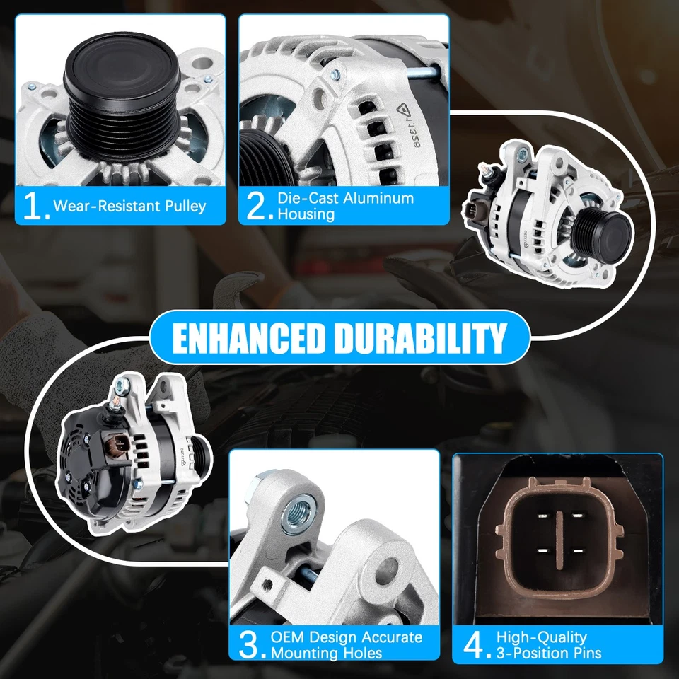 Alternator For 2007-2016 Toyota Sienna 2010-2012 RAV4 2013-2018 Lexus ES350 3.5L Foto 4 de 4