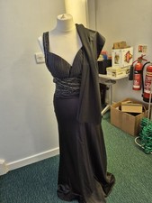 Unbranded Black Beaded Sequinned Maxi Occasion Dress Size XS CHARITY SALE