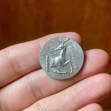 Genuine Ancient Greek Roman Old Coated Coin In Great Condition