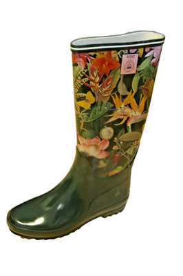 Gummistiefel AIGLE original, florales Design,  Größe 35, NEU