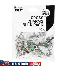 Bulk Cross Charm Assortment 50 Pieces Religious Medals Charms Jewelry Making New