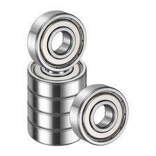 6 Pack 12 x 32 x 10mm 6201ZZ Deep Groove Ball Bearings, ABEC5