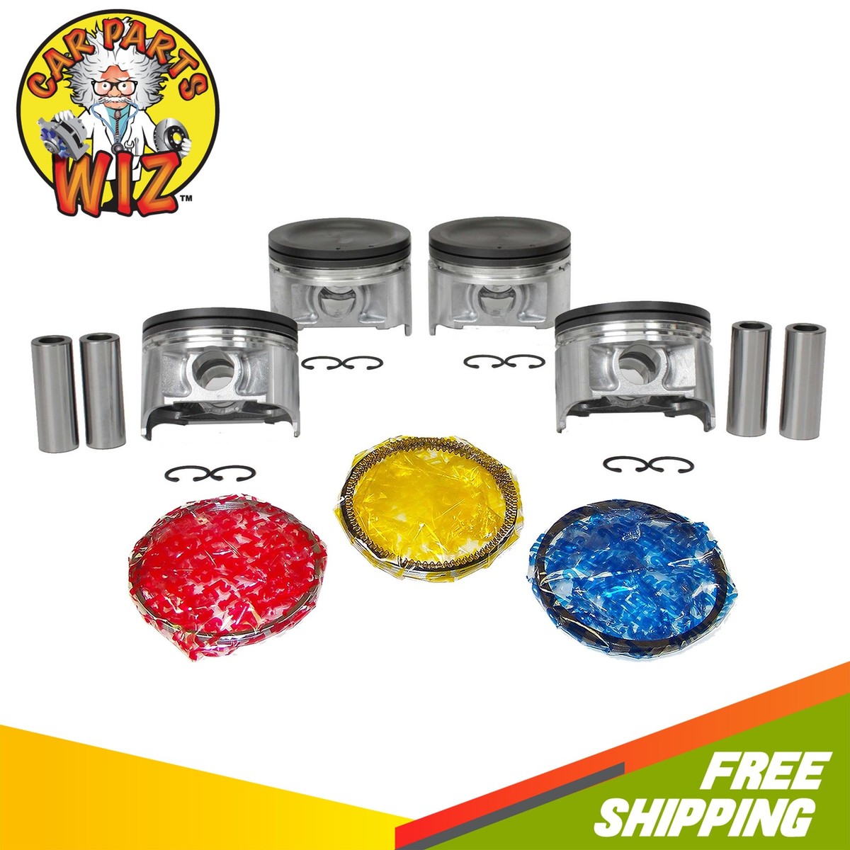 Engine Pistons & Rings Fits 07-09 Suzuki SX4 2.0L DOHC 16v