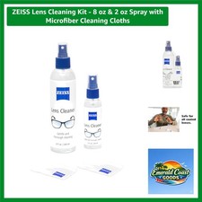 Lens Cleaning Solution - 4 Piece Set with Streak-Free Microfiber Cloths