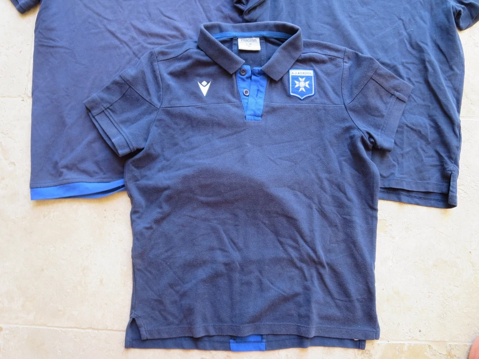 Lot 2 t-shirt + 1 polo AJA AUXERRE coton MACRON enfant L JR XS 11 12 ans - Photo 4/4
