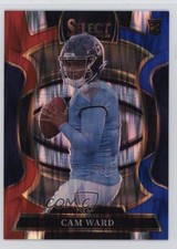 2025 Panini Select Concourse Red & Blue Shock Prizm Cam Ward #26 Rookie RC