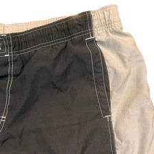 Vintage Nike Men  s XXL Swim Shorts Gray White Y2K Unlined Cargo Silver Tag Baggy