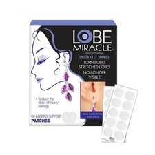 Lobe Miracle- Clear Earring Support Patches - 60 Count Pack of 1 