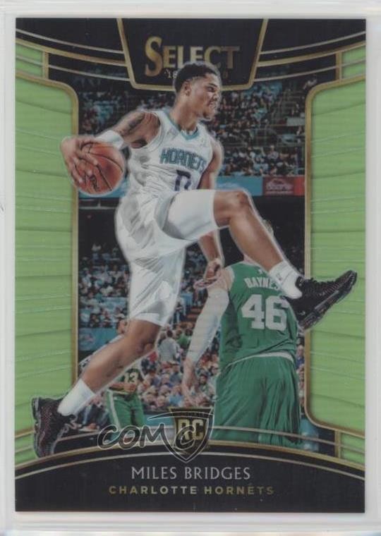 2018-19 Panini Select Concourse Neon Green Prizm /75 Miles Bridges #17 Rookie RC