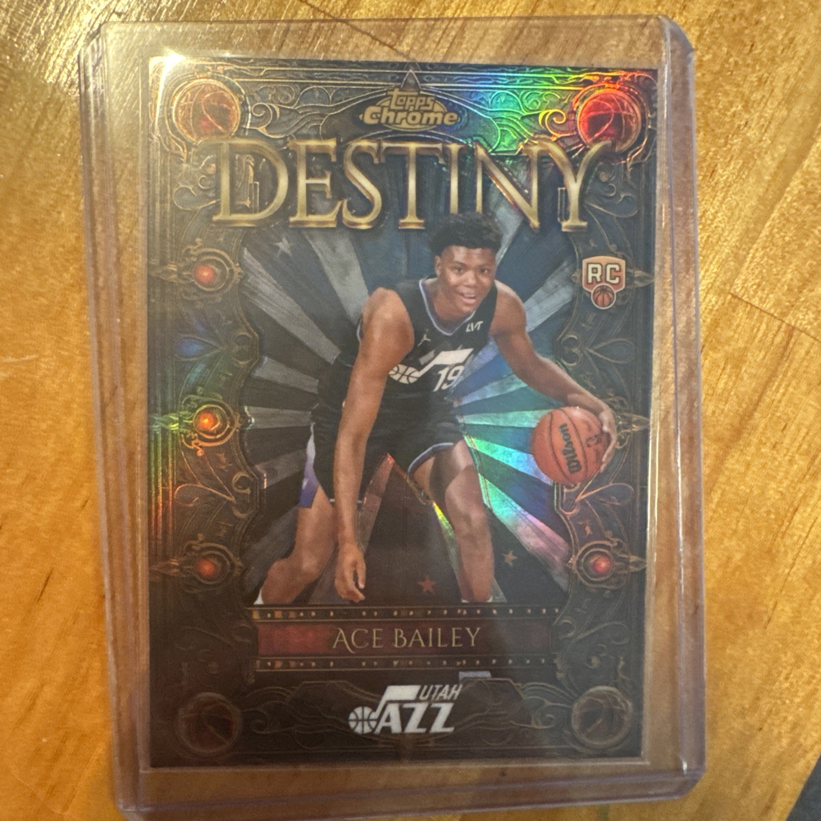 2025-26 Topps Chrome Basketball Ace Bailey RC Destiny Refractor D-5 Utah Jazz