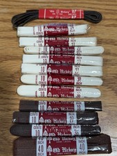 Vintage Old Hickory Shoe Laces NOS Lot Of 12 Made USA Flat Laces Mixed Sizes MCM