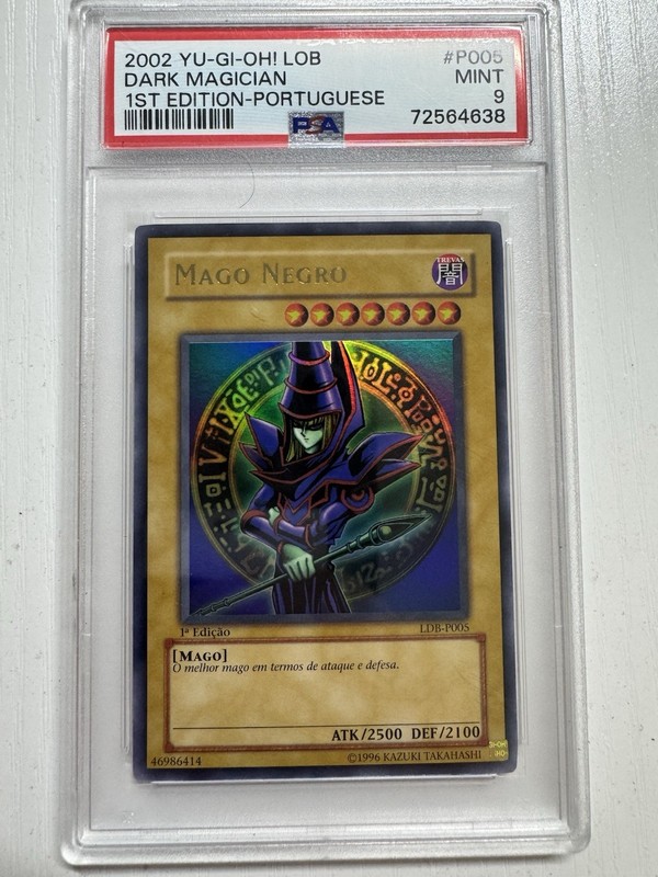 Yu-Gi-Oh! Dark Magician LOB 1st Ed Holo Ultra Rare PSA 9 LDB-P005 First Edition