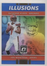 2017 Donruss Optic Illusions Blue Prizm /149 Deshone Kizer Joe Montana HOF 00ah