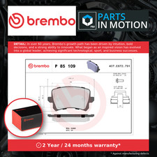 Brake Pads Set fits AUDI Q3 8U 2.0D Rear 11 to 18 Brembo 1K0698451L 1KD698451