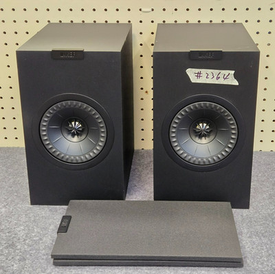 KEF Q1 Meta Bookshelf Speakers (Pair) Black (Used, with grilles) #c