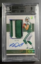 2018 National Treasures Sam Darnold Auto Rookie /25 BGS 9/10 Seahawks Autograph