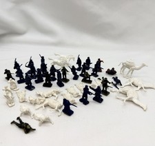 Vtg Plastic Mini Toy Arab Soldiers W/ Camels Horses