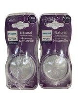 NEW - 2 Packs Philips Avent Natural Response Nipples 0M. 8 Total. SCY961/04