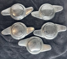Set Of 5 Vintage Aluminum Wire Wheel Knock-off Spinners Sports Car Mg Triumph
