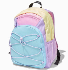 Claire's Multicolor 16" Backpack Girls Pastel Ombre School Bag Soft Case Daypack