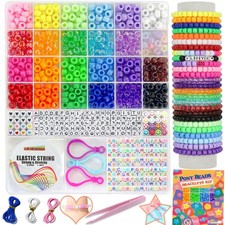 Pony Bulk, Kandi for Jewelry Making, 1000PCS, 24 Colors