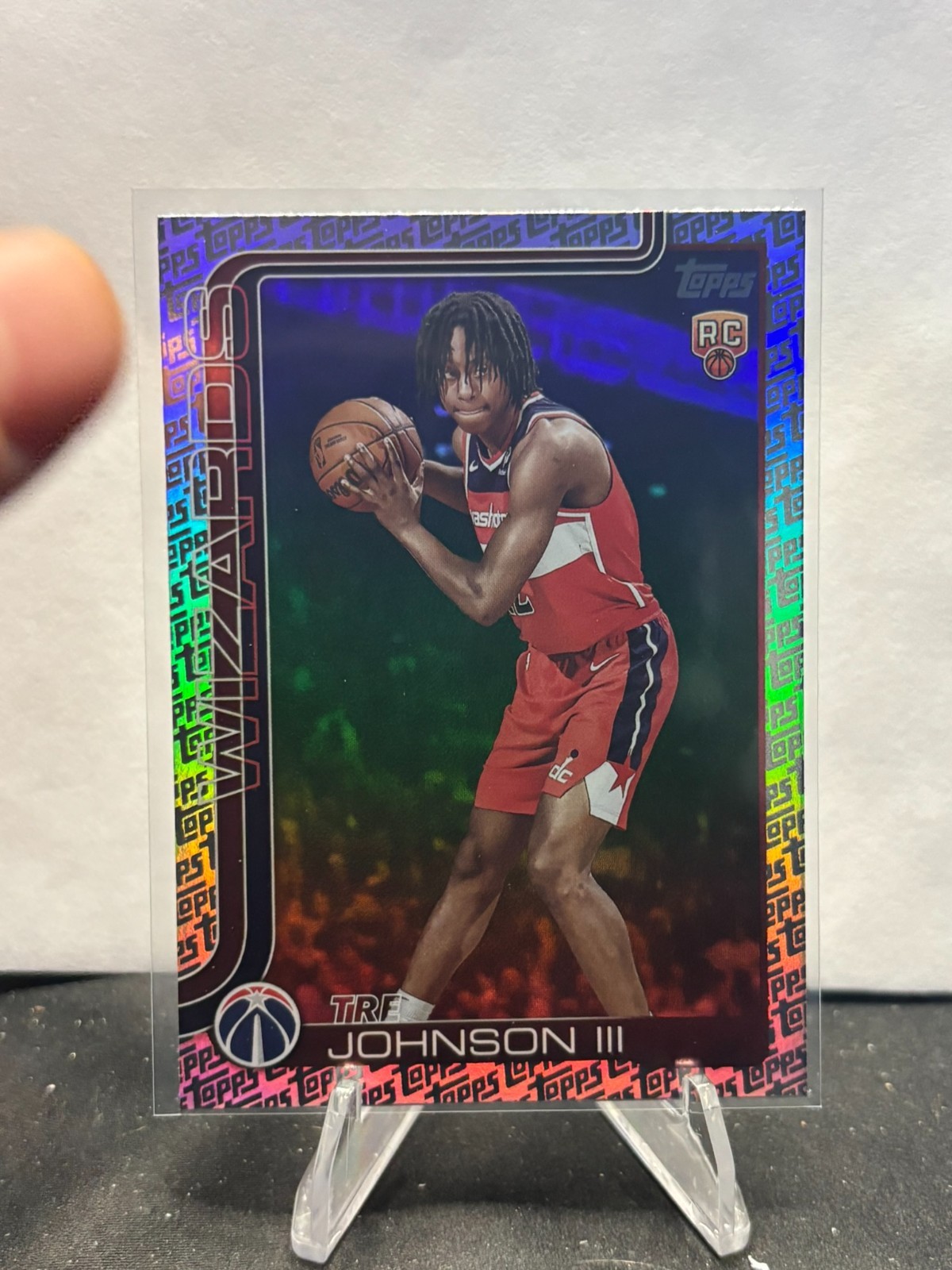 2025-26 Topps - Tre Johnson #206 Topps Foil Pattern (RC)
