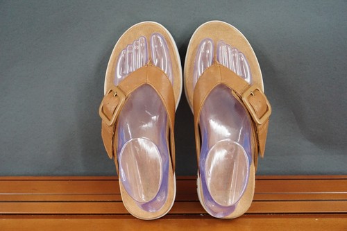 Vionic Uptown Marin Sandal Womens 7 Brown Leather Slip On Arch Support Shoes - Picture 7 of 10