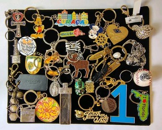 vintage keychain lot of 25 90s to present. "UNIQUE PIECES"