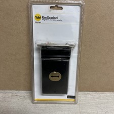 Yale Rim Lock for Internal Doors Sheds & Gates Etc New & Sealed 2 x Keys Black