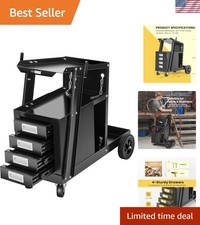 Heavy-Duty Rolling Welding Cart with 4 Drawers for TIG/MIG  Plasma Cutters