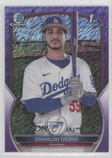 2023 Bowman Chrome Prospects Purple Shimmer Refractor 240/250 Oswaldo Osorio ib6