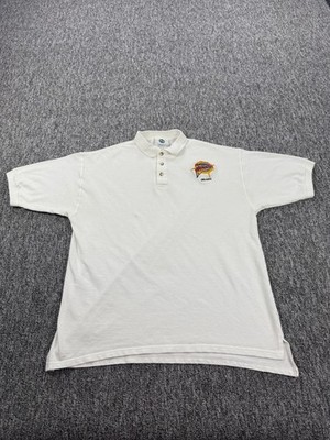 Universal Studios Polo Shirt Men XL White Island Of Adventure Orlando Florida