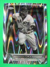 2022 Topps Chrome #115 Brandon Crawford Ray Wave Refractor Giants F0673