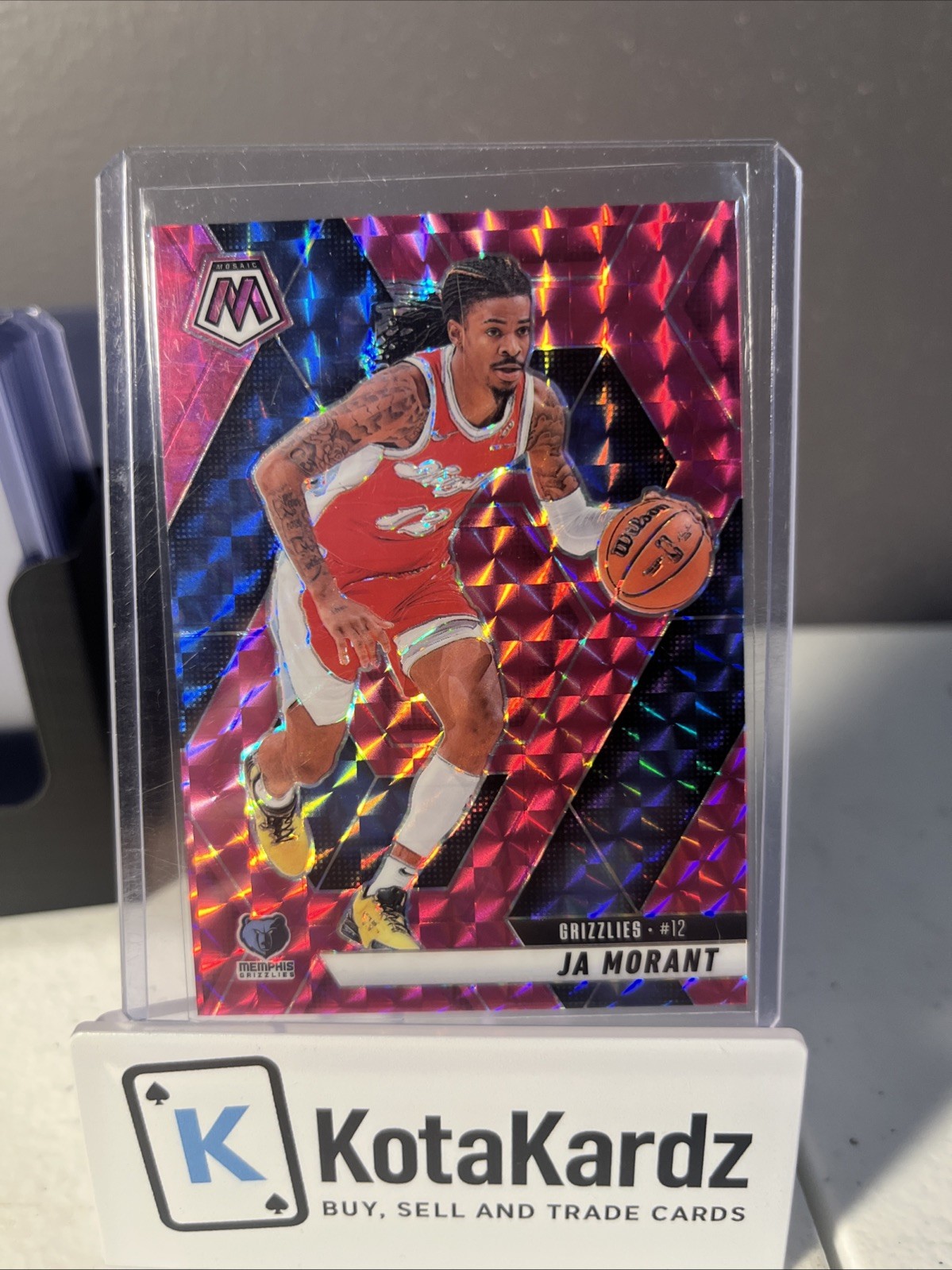 2024-25 Panini Mosaic - Ja Morant #195 Pink Mosaic Prizm /175