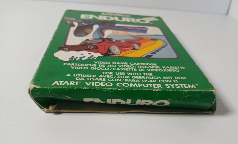Enduro Game for Atari 2600 Game System Box Cartridge and Manual 1983 - Image 2 of 4