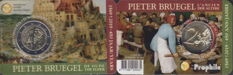 Belgique 2019 Stgl./unzirkuliert édition: 150.000 2019 2 euro pieter Bruegel