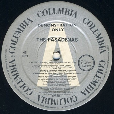 The Pasadenas - Moving In The Right Direction, 12'', (Vinyl)