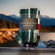 Tommy Hilfiger MEDIUM Men's Woven Cotton Boxer BLUE PLAID