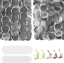 100 Sets Button Maker Supplies, 75Mm / 2.95 Inch Button Supplies Buttons Parts,