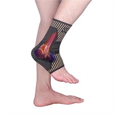 1Pc Copper Ankle Support Brace Stabilizer Compression Sleeve Socks Foot Pain