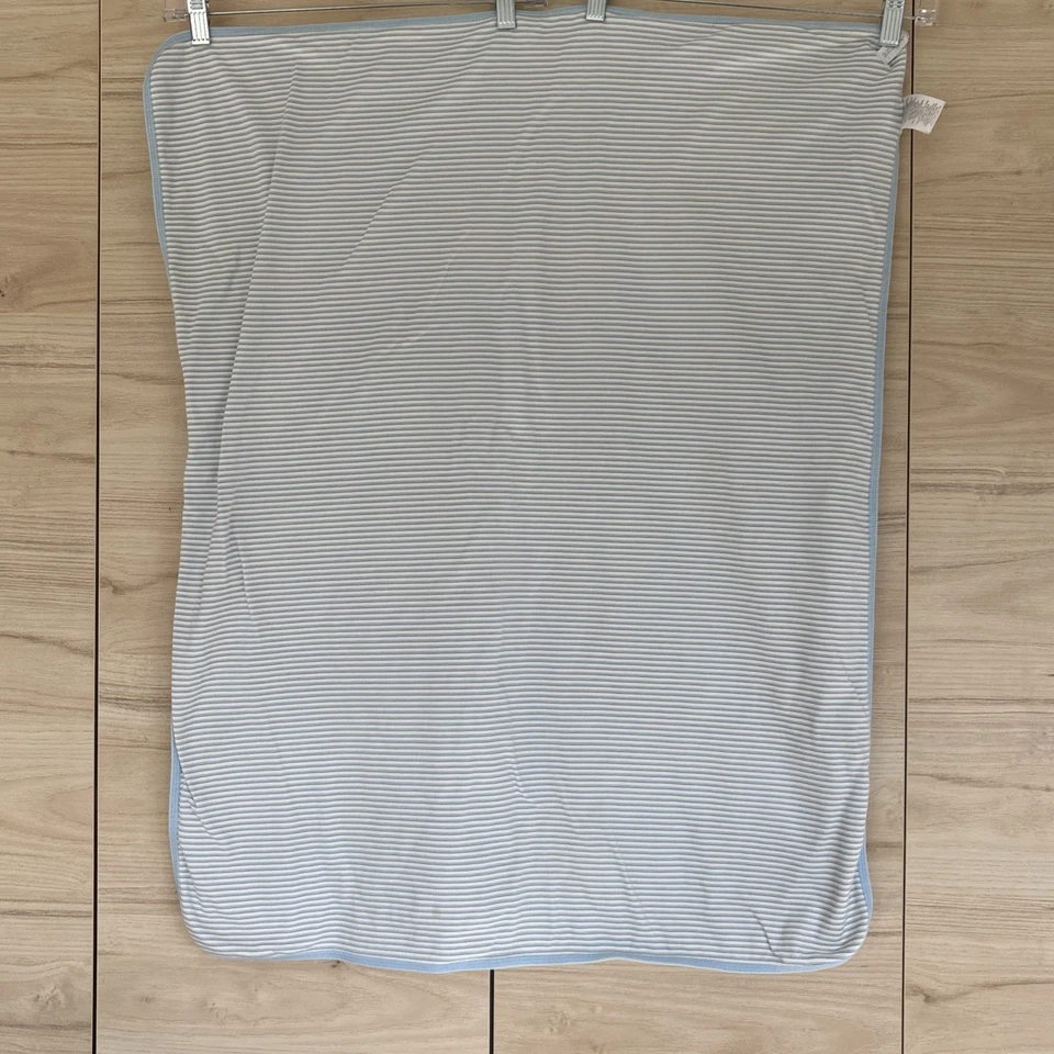 "Manta bebé algodón Bright Future rayas azules cachorro gatito insecto animal 35x26,5""" Foto 4 de 4